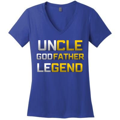 Uncle Godfather Legend Women's V-Neck T-Shirt