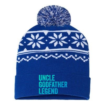 Uncle Godfather Legend Funny Gift Favorite Best Uncle Gift USA-Made Snowflake Beanie