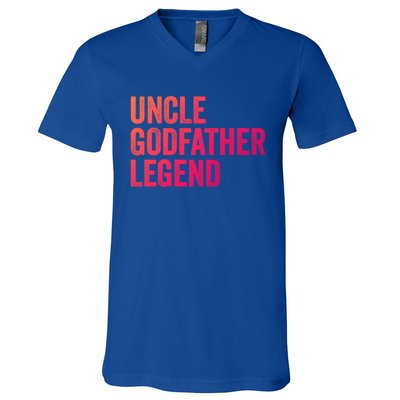 Uncle Godfather Legend Funny Gift Favorite Best Uncle Gift V-Neck T-Shirt