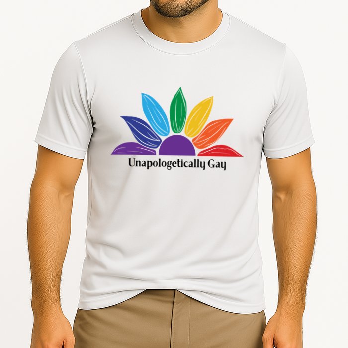 Unapologically Gay Lgbtq Pride Rainbow Sunflower Performance Shirt