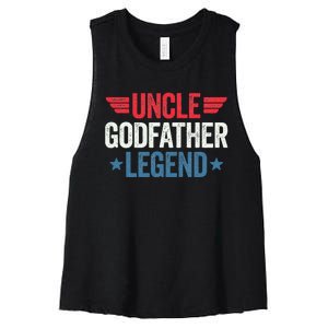 Uncle Godfather Legend Women's Racerback Cropped Tank