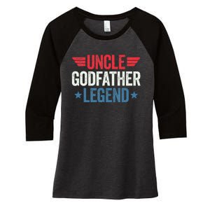 Uncle Godfather Legend Women's Tri-Blend 3/4-Sleeve Raglan Shirt