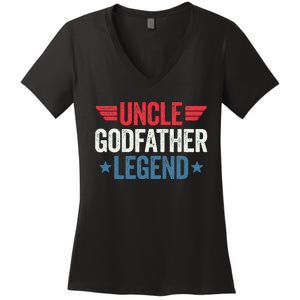 Uncle Godfather Legend Women's V-Neck T-Shirt