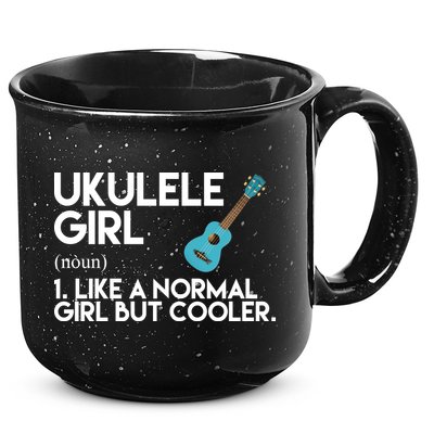 Ukulele Girl Like A Norm Girl But Cooler 15oz Campfire Ceramic Mug