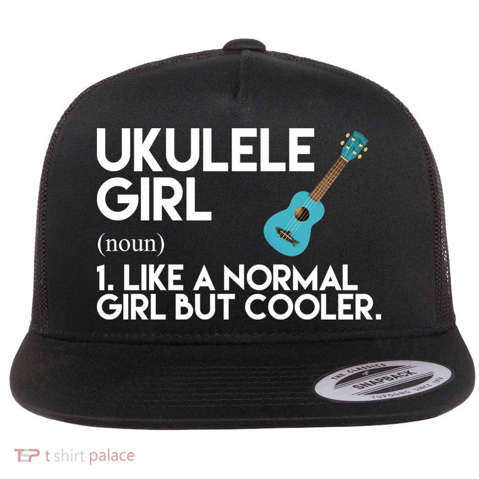 Ukulele Girl Like A Norm Girl But Cooler Flatbill Hat