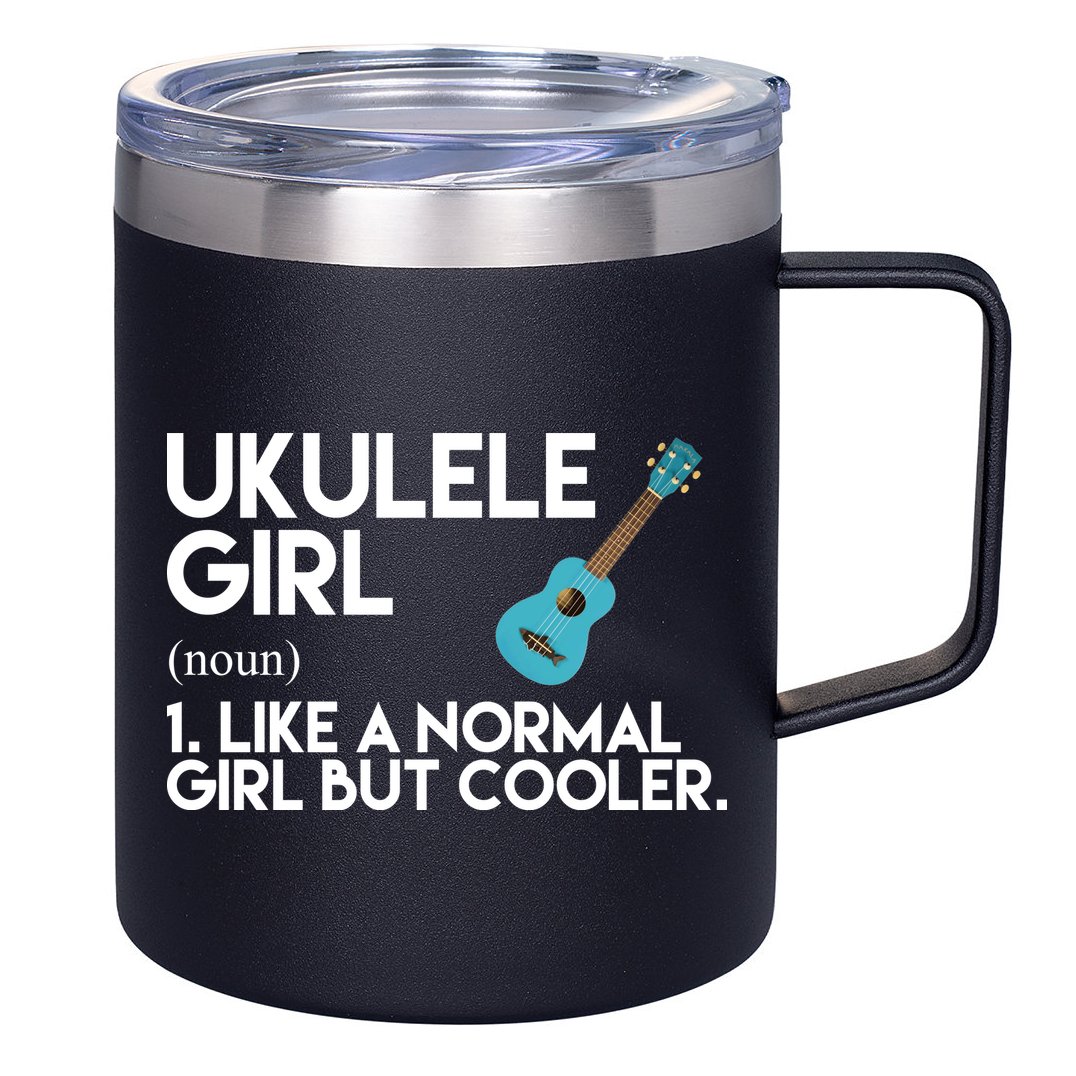 Ukulele Girl Like A Norm Girl But Cooler 12oz Stainless Steel Coffee Mug