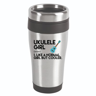 Ukulele Girl Like A Norm Girl But Cooler 16oz Travel Tumbler