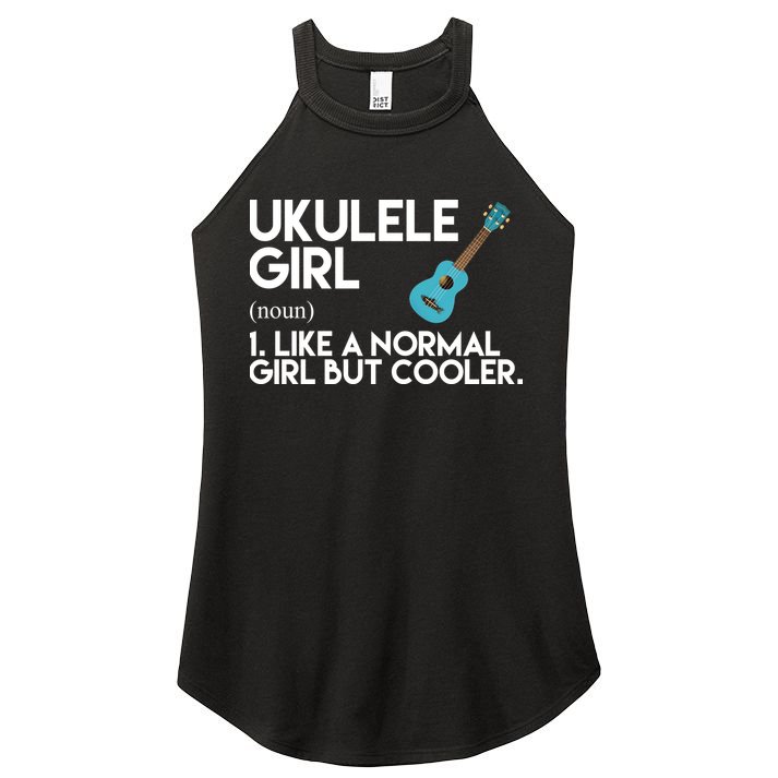 Ukulele Girl Like A Norm Girl But Cooler Women's Perfect Tri Rocker Tank