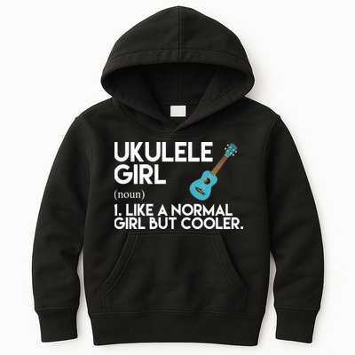 Ukulele Girl Like A Norm Girl But Cooler Kids Hoodie