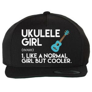 Ukulele Girl Like A Norm Girl But Cooler Wool Snapback Cap