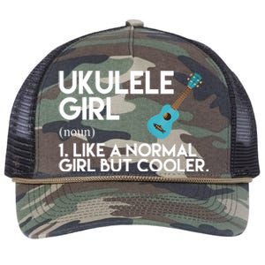 Ukulele Girl Like A Norm Girl But Cooler Retro Rope Trucker Hat Cap