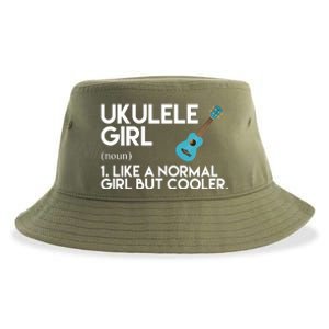 Ukulele Girl Like A Norm Girl But Cooler Sustainable Bucket Hat