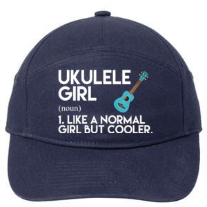 Ukulele Girl Like A Norm Girl But Cooler 7-Panel Snapback Hat