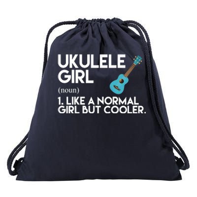 Ukulele Girl Like A Norm Girl But Cooler Drawstring Bag