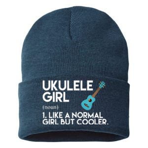 Ukulele Girl Like A Norm Girl But Cooler Sustainable Knit Beanie