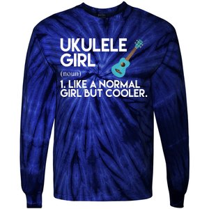 Ukulele Girl Like A Norm Girl But Cooler Tie-Dye Long Sleeve Shirt