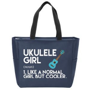 Ukulele Girl Like A Norm Girl But Cooler Zip Tote Bag