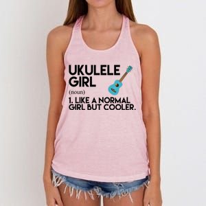 Ukulele Girl Like A Norm Girl But Cooler Women's Knotted Racerback Tank