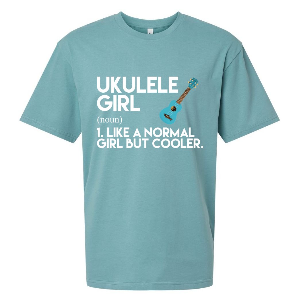 Ukulele Girl Like A Norm Girl But Cooler Sueded Cloud Jersey T-Shirt