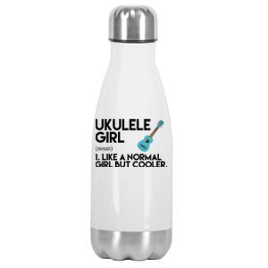 Ukulele Girl Like A Norm Girl But Cooler Stainless Steel Insulated Water Bottle