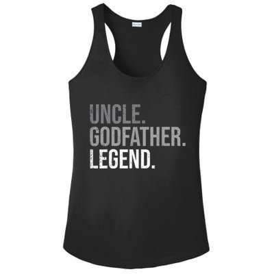  Uncle Godfather Legend Best Godfather Proposal Baptism Ladies PosiCharge Competitor Racerback Tank