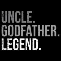  Uncle Godfather Legend Best Godfather Proposal Baptism Cropped Pullover Crew