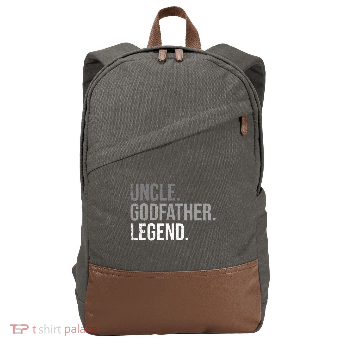  Uncle Godfather Legend Best Godfather Proposal Baptism Cotton Canvas Backpack