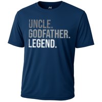  Uncle Godfather Legend Best Godfather Proposal Baptism Cooling Performance Crew T-Shirt