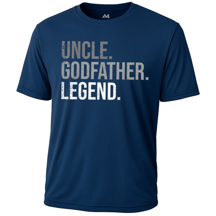  Uncle Godfather Legend Best Godfather Proposal Baptism Cooling Performance Crew T-Shirt