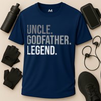  Uncle Godfather Legend Best Godfather Proposal Baptism Cooling Performance Crew T-Shirt