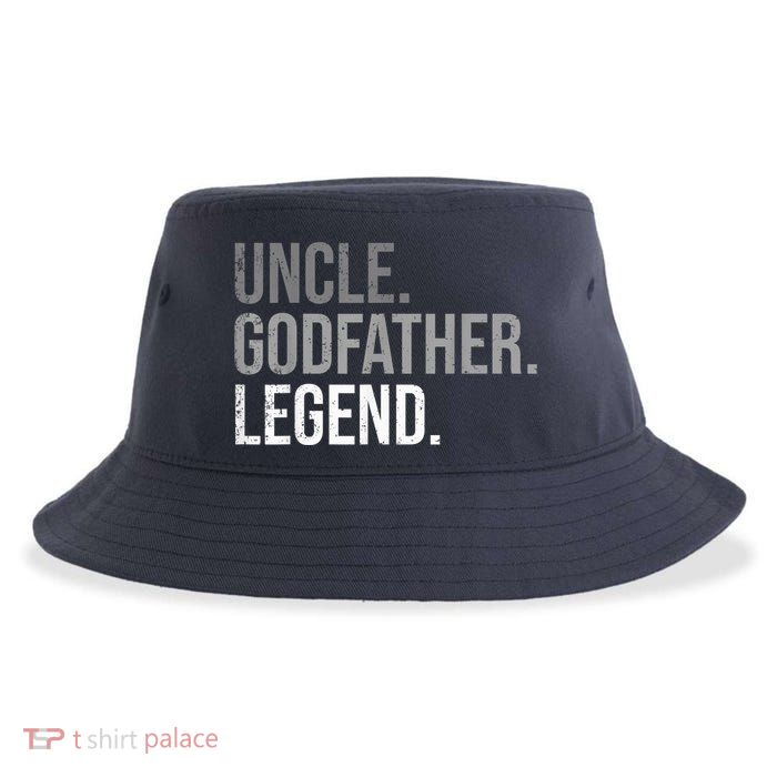  Uncle Godfather Legend Best Godfather Proposal Baptism Sustainable Bucket Hat
