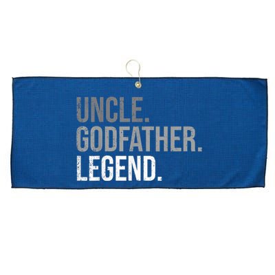  Uncle Godfather Legend Best Godfather Proposal Baptism Large Microfiber Waffle Golf Towel