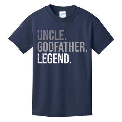  Uncle Godfather Legend Best Godfather Proposal Baptism Kids T-Shirt