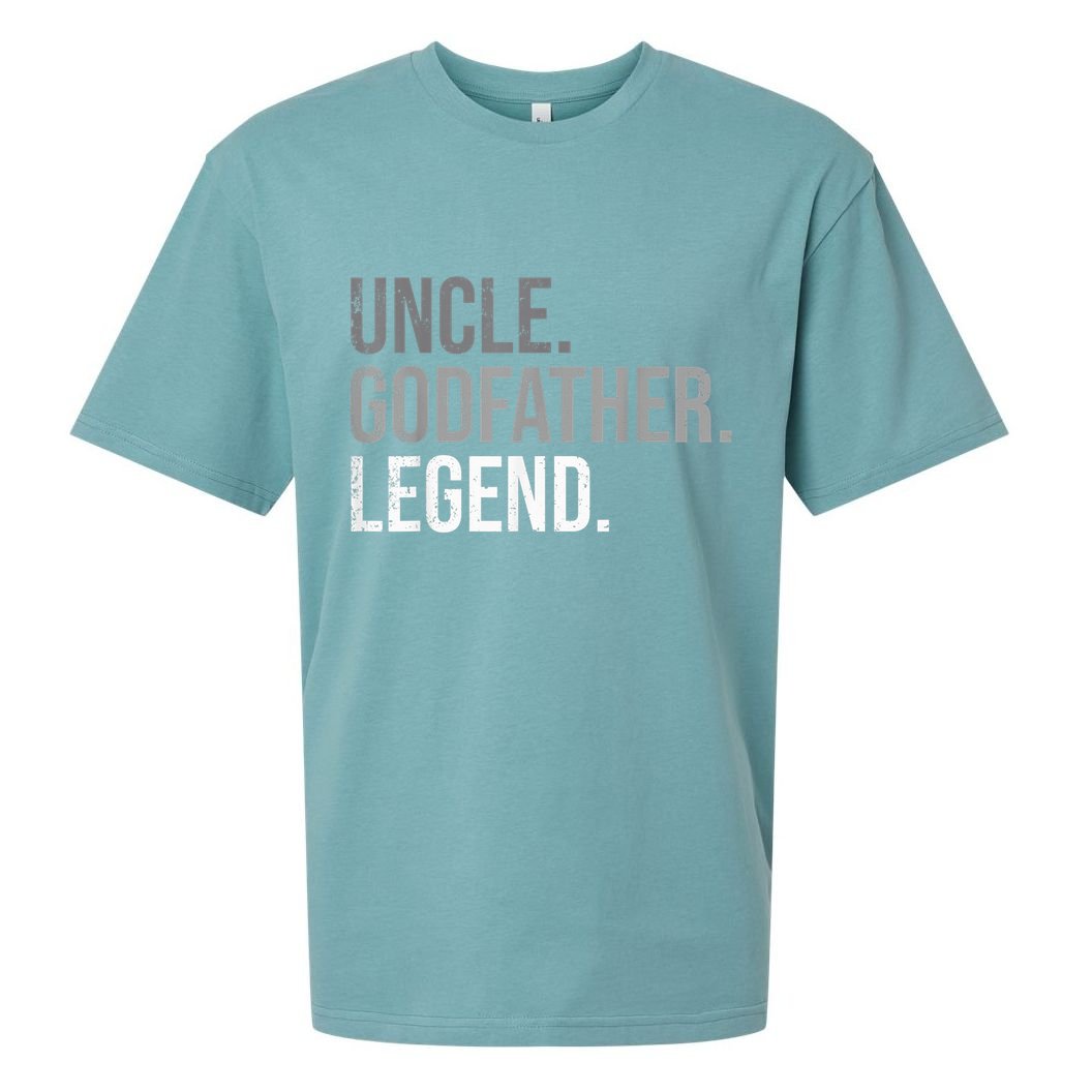  Uncle Godfather Legend Best Godfather Proposal Baptism Sueded Cloud Jersey T-Shirt