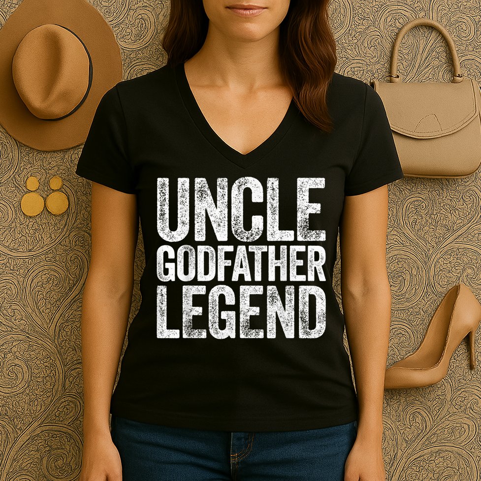  Uncle Godfather Legend Shirt Women's V-Neck T-Shirt