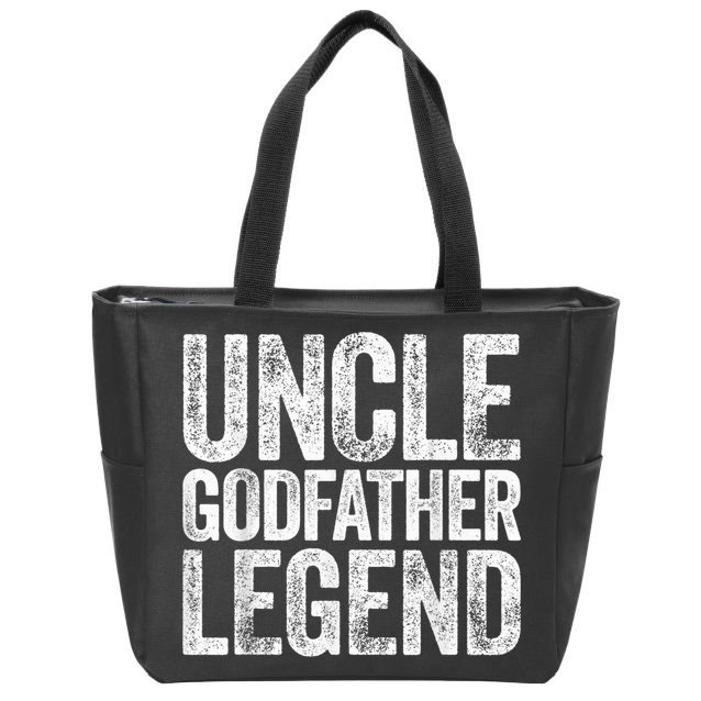  Uncle Godfather Legend Shirt Zip Tote Bag