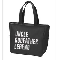Uncle Godfather Legend For A Favorite Uncle Family Baptism Zip Tote Bag