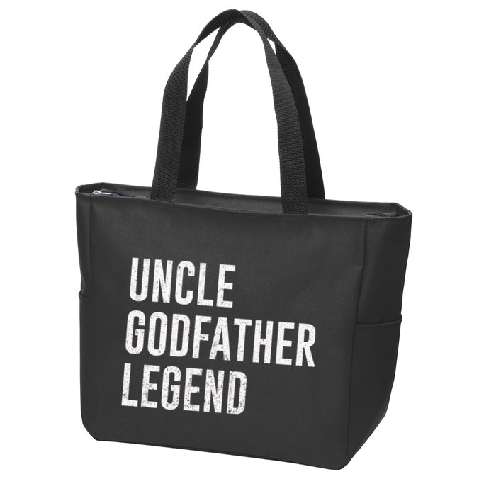 Uncle Godfather Legend For A Favorite Uncle Family Baptism Zip Tote Bag