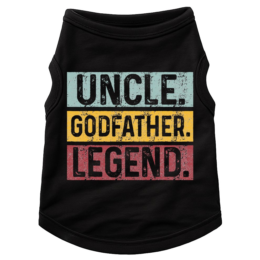 Uncle Godfather Legend Vintage Happy Fathers Day Gift Doggie Tank