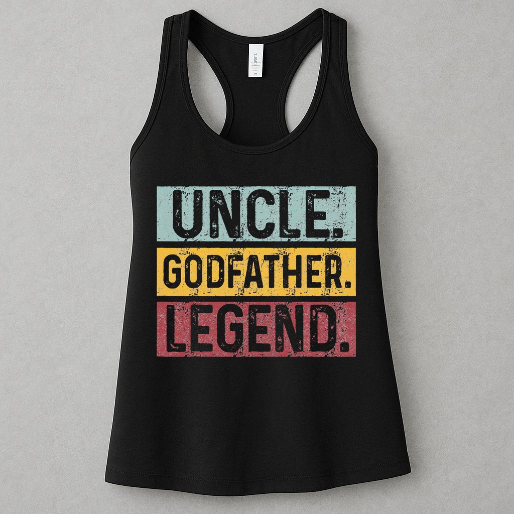 Uncle Godfather Legend Vintage Happy Fathers Day Gift Womens Tank Top
