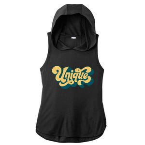 Unique Graffiti Logo One Of A Kind Ladies PosiCharge Tri-Blend Wicking Draft Hoodie Tank