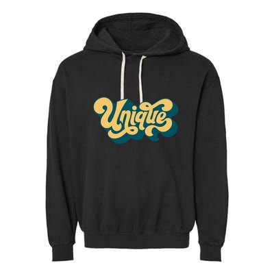 Unique Graffiti Logo One Of A Kind Garment-Dyed Fleece Hoodie