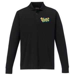 Unique Graffiti Logo One Of A Kind Performance Long Sleeve Polo