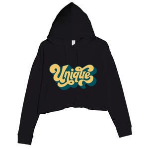 Unique Graffiti Logo One Of A Kind Crop Fleece Hoodie