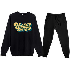 Unique Graffiti Logo One Of A Kind Premium Crewneck Sweatsuit Set