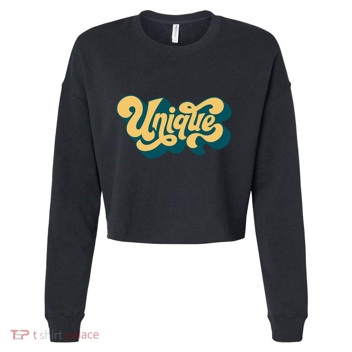 Unique Graffiti Logo One Of A Kind Cropped Pullover Crew