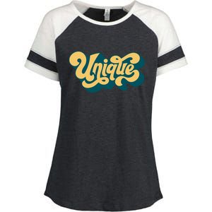 Unique Graffiti Logo One Of A Kind Enza Ladies Jersey Colorblock Tee