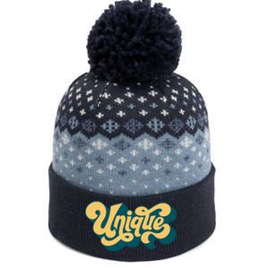 Unique Graffiti Logo One Of A Kind The Baniff Cuffed Pom Beanie