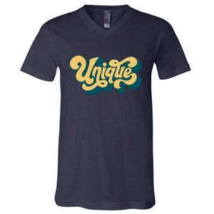 Unique Graffiti Logo One Of A Kind V-Neck T-Shirt