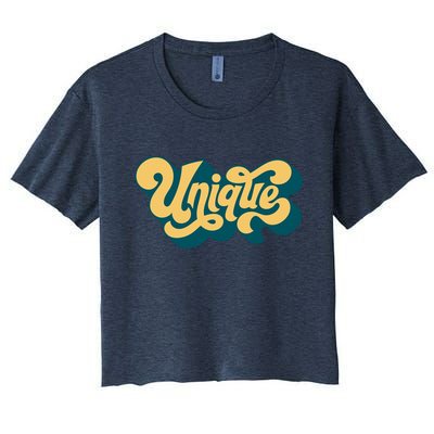 Unique Graffiti Logo One Of A Kind Women's Crop Top Tee